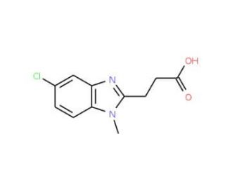 3-(5-Chloro-1-methyl-1H-benzoimidazol-2-yl)-propionic acid - chemical structure image