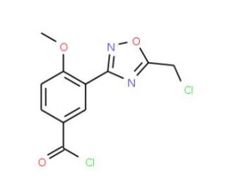 3-[5-(Chloromethyl)-1,2,4-oxadiazol-3-yl]-4-methoxybenzoyl chloride - chemical structure image