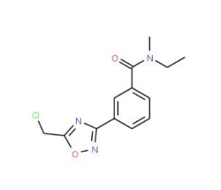3-[5-(Chloromethyl)-1,2,4-oxadiazol-3-yl]-N-ethyl-N-methylbenzamide - chemical structure image