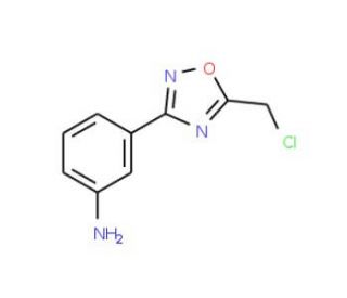3-(5-Chloromethyl-[1,2,4]oxadiazol-3-yl)-aniline (CAS 6595-79-5) - chemical structure image