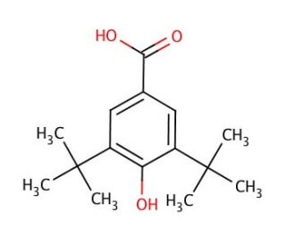 3,5-Di-tert-butyl-4-hydroxybenzoic acid (CAS 1421-49-4) - chemical structure image