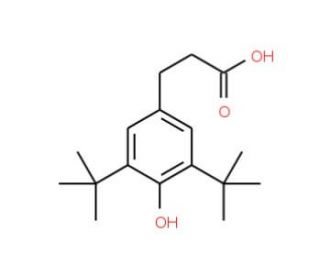 3,5-Di-tert-butyl-4-hydroxyphenylpropionic acid (CAS 20170-32-5) - chemical structure image