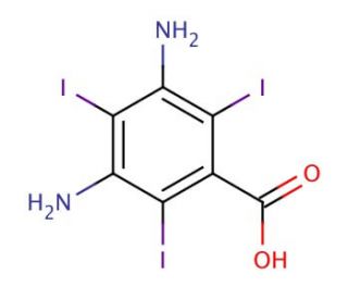 3,5-Diamino-2,4,6-triiodobenzoic Acid (CAS 5505-16-8) - chemical structure image