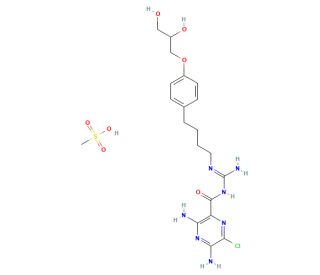 3,5-Diamino-6-chloro-N-(N-{4-[4-(2,3-dihydroxypropoxy)phenyl]butyl}carbamimidoyl)pyrazine-2-carboxam (CAS 587879-54-7) - chem