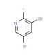 3,5-Dibromo-2-fluoro-pyridine (CAS 473596-07-5) - chemical structure image