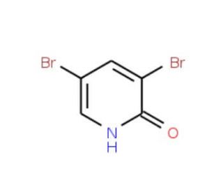3,5-Dibromo-2-hydroxypyridine (CAS 13472-81-6) - chemical structure image