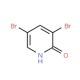 3,5-Dibromo-2-hydroxypyridine (CAS 13472-81-6) - chemical structure image