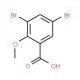 3,5-Dibromo-2-methoxybenzenecarboxylic acid (CAS 13130-23-9) - chemical structure image
