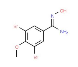 3,5-Dibromo-4-methoxybenzamidoxime (CAS 31419-81-5) - chemical structure image