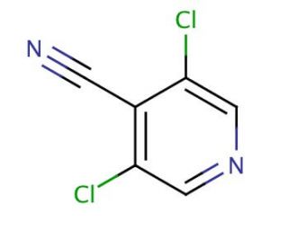 3,5-Dichloro-4-pyridinecarbonitrile (CAS 153463-65-1) - chemical structure image