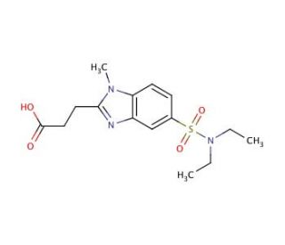 3-(5-Diethylsulfamoyl-1-methyl-1H-benzoimidazol-2-yl)-propionic acid - chemical structure image