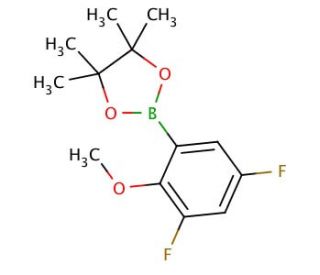 3,5-Difluoro-2-methoxyphenylboronic acid, pinacol ester (CAS 1073354-50-3) - chemical structure image