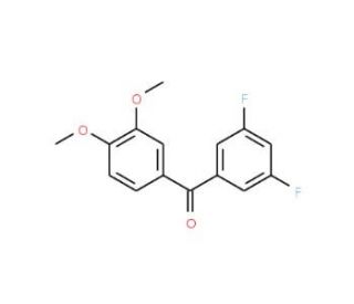 3,5-Difluoro-3&prime;,4&prime;-dimethoxybenzophenone (CAS 844885-19-4) - chemical structure image
