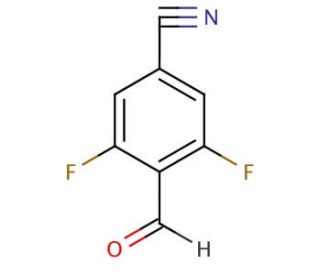 3,5-Difluoro-4-formylbenzonitrile (CAS 467442-15-5) - chemical structure image
