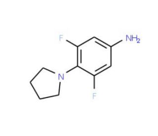 3,5-difluoro-4-(pyrrolidin-1-yl)aniline - chemical structure image