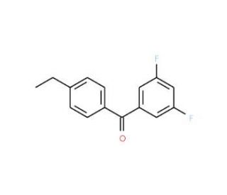 3,5-Difluoro-4&prime;-ethylbenzophenone (CAS 844885-11-6) - chemical structure image