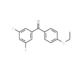 3,5-Difluoro-4&prime;-(ethylthio)benzophenone (CAS 844885-23-0) - chemical structure image