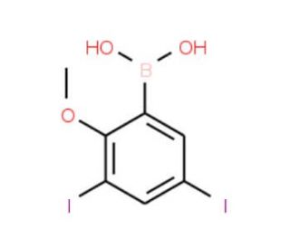 3,5-Diiodo-2-methoxyphenylboronic acid (CAS 1072951-59-7) - chemical structure image