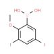 3,5-Diiodo-2-methoxyphenylboronic acid (CAS 1072951-59-7) - chemical structure image