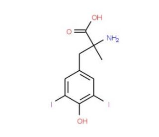 3,5-Diiodo-&alpha;-methyl-DL-tyrosine (CAS 7434-77-7) - chemical structure image
