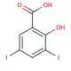 3,5-Diiodosalicylic acid (CAS 133-91-5) - chemical structure image