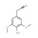 3,5-Dimethoxy-4-hydroxyphenyl acetonitrile (CAS 42973-55-7) - chemical structure image