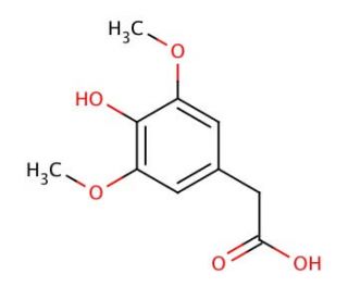 3,5-Dimethoxy-4-hydroxyphenylacetic acid (CAS 4385-56-2) - chemical structure image