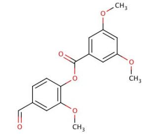 3,5-Dimethoxy-benzoic acid 4-formyl-2-methoxy-phenyl ester - chemical structure image