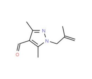 3,5-Dimethyl-1-(2-methyl-allyl)-1H-pyrazole-4-carbaldehyde - chemical structure image