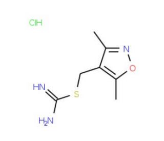 {[(3,5-dimethyl-1,2-oxazol-4-yl)methyl]sulfanyl}methanimidamide hydrochloride - chemical structure image