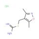 {[(3,5-dimethyl-1,2-oxazol-4-yl)methyl]sulfanyl}methanimidamide hydrochloride - chemical structure image
