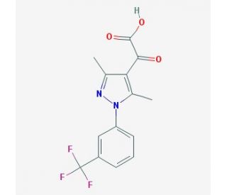 {3,5-dimethyl-1-[3-(trifluoromethyl)phenyl]-1H-pyrazol-4-yl}(oxo)acetic acid (CAS 875156-74-4) - chemical structure image