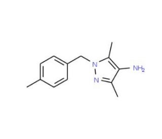 3,5-Dimethyl-1-(4-methylbenzyl)-1H-pyrazol-4-amine (CAS 514816-02-5) - chemical structure image
