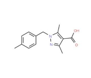 3,5-dimethyl-1-(4-methylbenzyl)-1H-pyrazole-4-carboxylic acid - chemical structure image