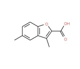 3,5-dimethyl-1-benzofuran-2-carboxylic acid (CAS 16817-32-6) - chemical structure image