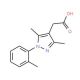(3,5-Dimethyl-1-o-tolyl-1H-pyrazol-4-yl)-acetic acid - chemical structure image