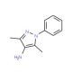 3,5-dimethyl-1-phenyl-1H-pyrazol-4-amine (CAS 21683-30-7) - chemical structure image