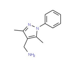 (3,5-dimethyl-1-phenyl-1H-pyrazol-4-yl)methylamine (CAS 879896-52-3) - chemical structure image