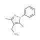 (3,5-dimethyl-1-phenyl-1H-pyrazol-4-yl)methylamine (CAS 879896-52-3) - chemical structure image