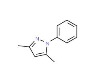 3,5-Dimethyl-1-phenyl-1H-pyrazole (CAS 1131-16-4) - chemical structure image