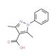 3,5-Dimethyl-1-phenyl-1H-pyrazole-4-carboxylic acid (CAS 61226-19-5) - chemical structure image