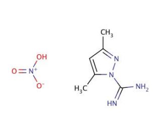 3,5-Dimethyl-1-pyrazolylformamidinium nitrate (CAS 38184-47-3) - chemical structure image