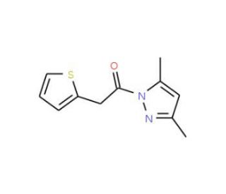 3,5-dimethyl-1-(thien-2-ylacetyl)-1H-pyrazole - chemical structure image
