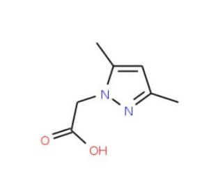 (3,5-dimethyl-1H-pyrazol-1-yl)acetic acid (CAS 16034-49-4) - chemical structure image