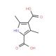 3,5-dimethyl-1H-pyrrole-2,4-dicarboxylic acid (CAS 5434-29-7) - chemical structure image