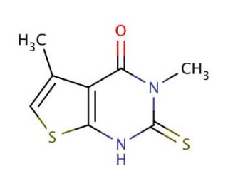 3,5-dimethyl-2-sulfanyl-3H,4H-thieno[2,3-d]pyrimidin-4-one (CAS 51486-14-7) - chemical structure image
