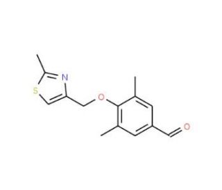 3,5-dimethyl-4-[(2-methyl-1,3-thiazol-4-yl)methoxy]benzaldehyde - chemical structure image