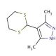 3,5-Dimethyl-4-(1,3-dithian-yl)-1H-pyrazole (CAS 201008-65-3) - chemical structure image