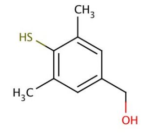 3,5-Dimethyl-4-mercapto-benzyl-alcohol - chemical structure image