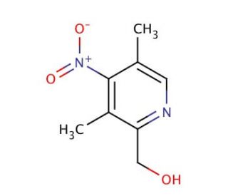 (3,5-Dimethyl-4-nitro-2-pyridyl)-1-methanol (CAS 149082-03-1) - chemical structure image